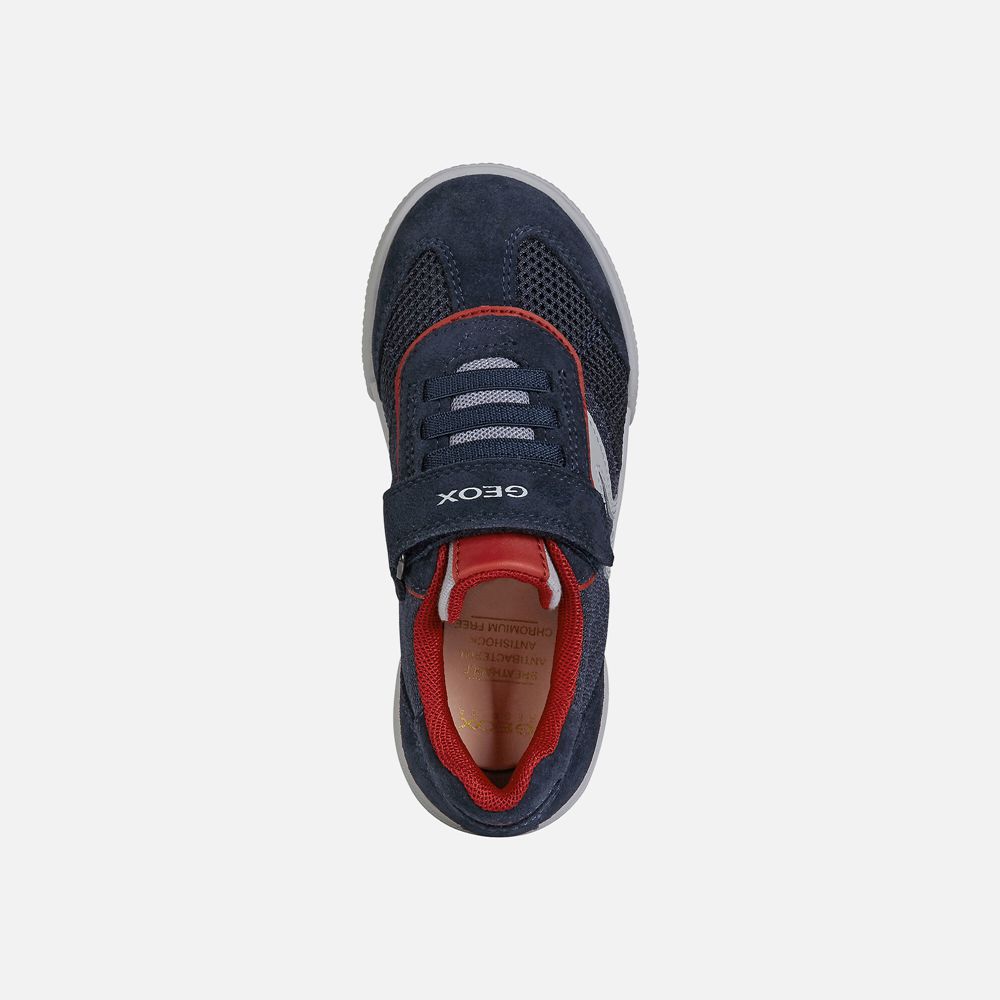 Geox Sneakers Navy/Red Poseido - Geox Boys Shoes - HYETAQ128